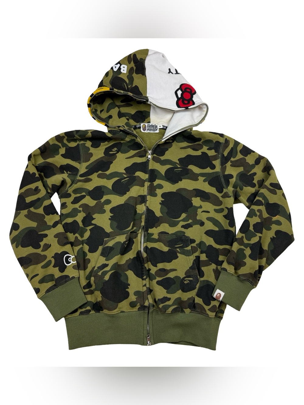 Bape × Hello Kitty Milo Zip Up Hoodie Medium Fullzip Vintage Japan Bathing Ape